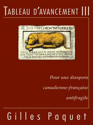 cover image of Tableau d'avancement III